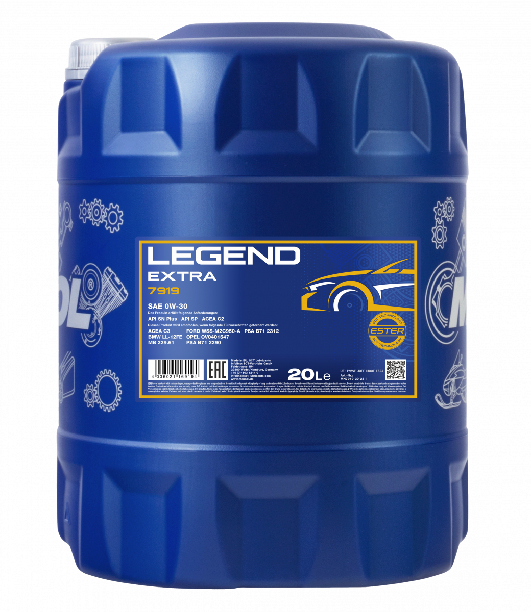 20 L Motoröl MN7919-20 SAE 0W-30 API SN Plus SP ACEA C2