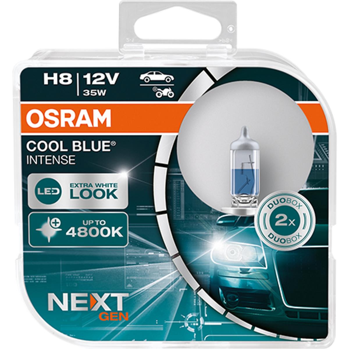 OSRAM COOL BLUE® INTENSE (Next Gen) H8 64212CBN-HCB DUOBOX