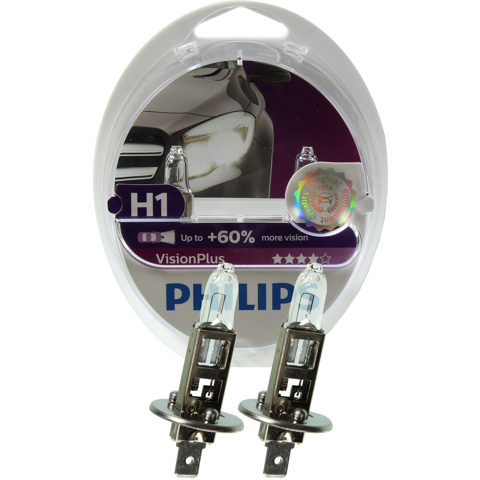 Philips Vision Plus +60% 2x H1 12V 55W  P14,5s