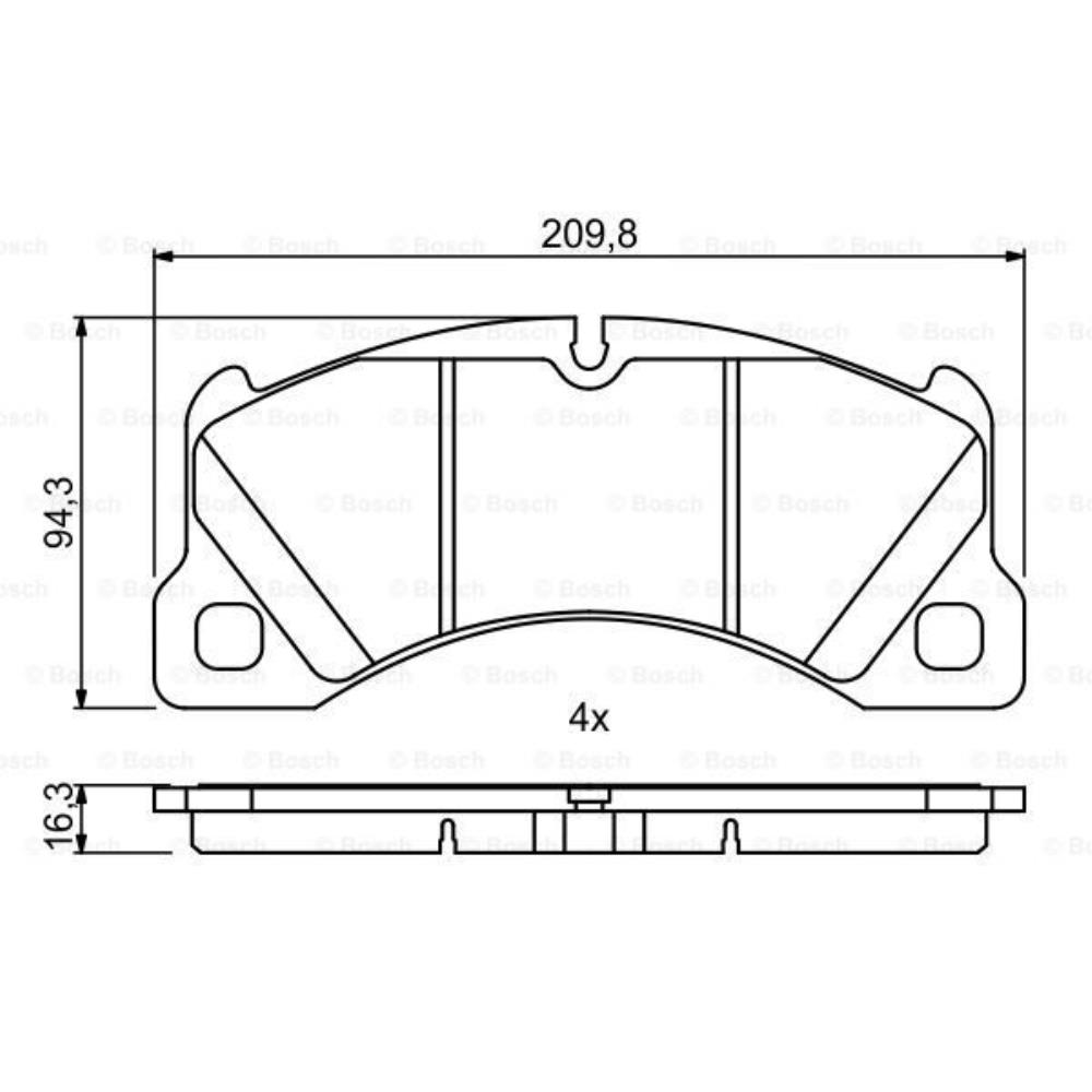 BOSCH Bremsbeläge Bremsbelegsatz vorne für Porsche Cayenne Panamera