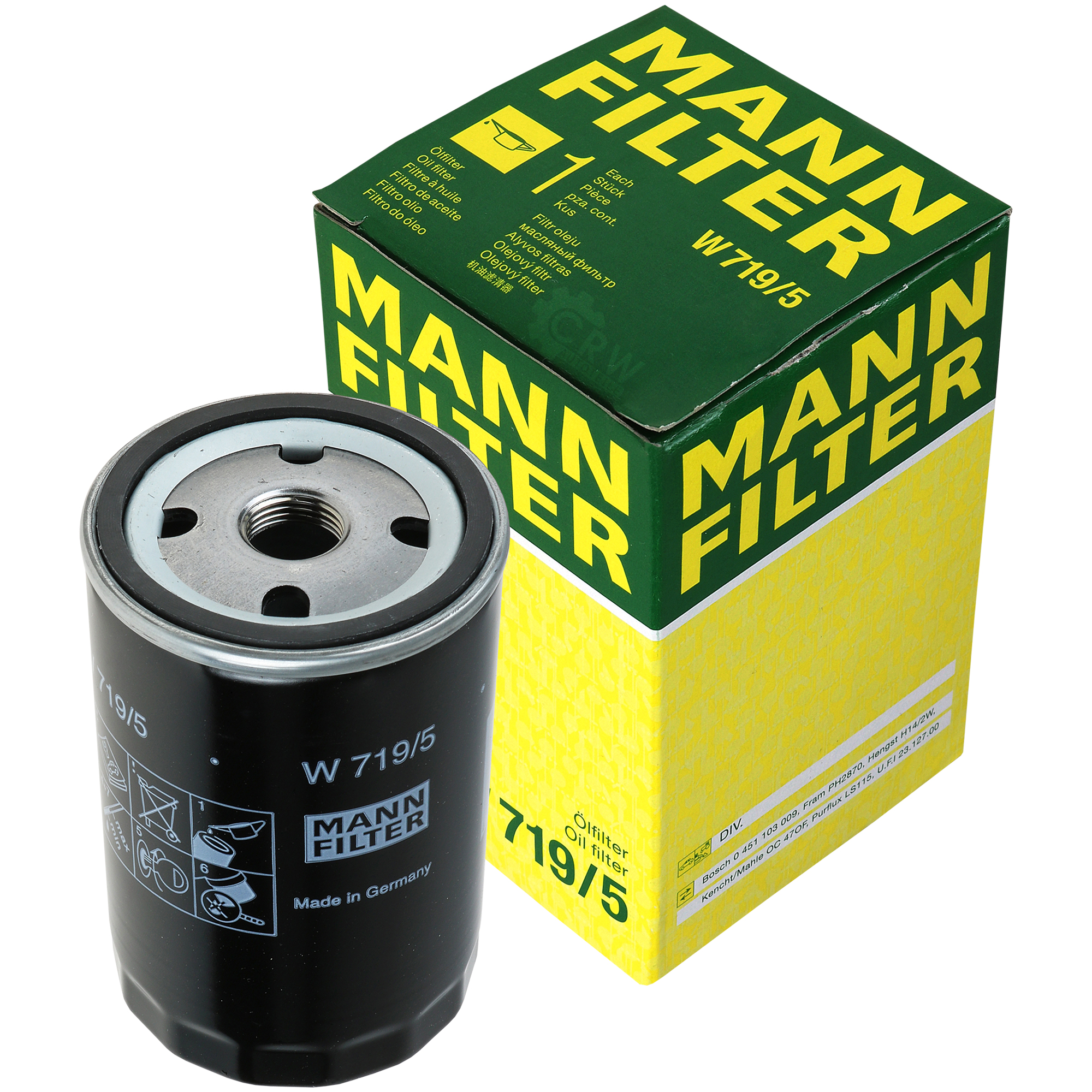 MANN-FILTER Ölfilter Oelfilter W 719/5 (10) Oil Filter