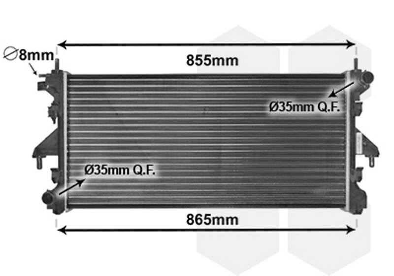 VAN WEZEL Wasserkühler mechanisch gefügt für Fiat Ducato Pritsche/Fahrgestell