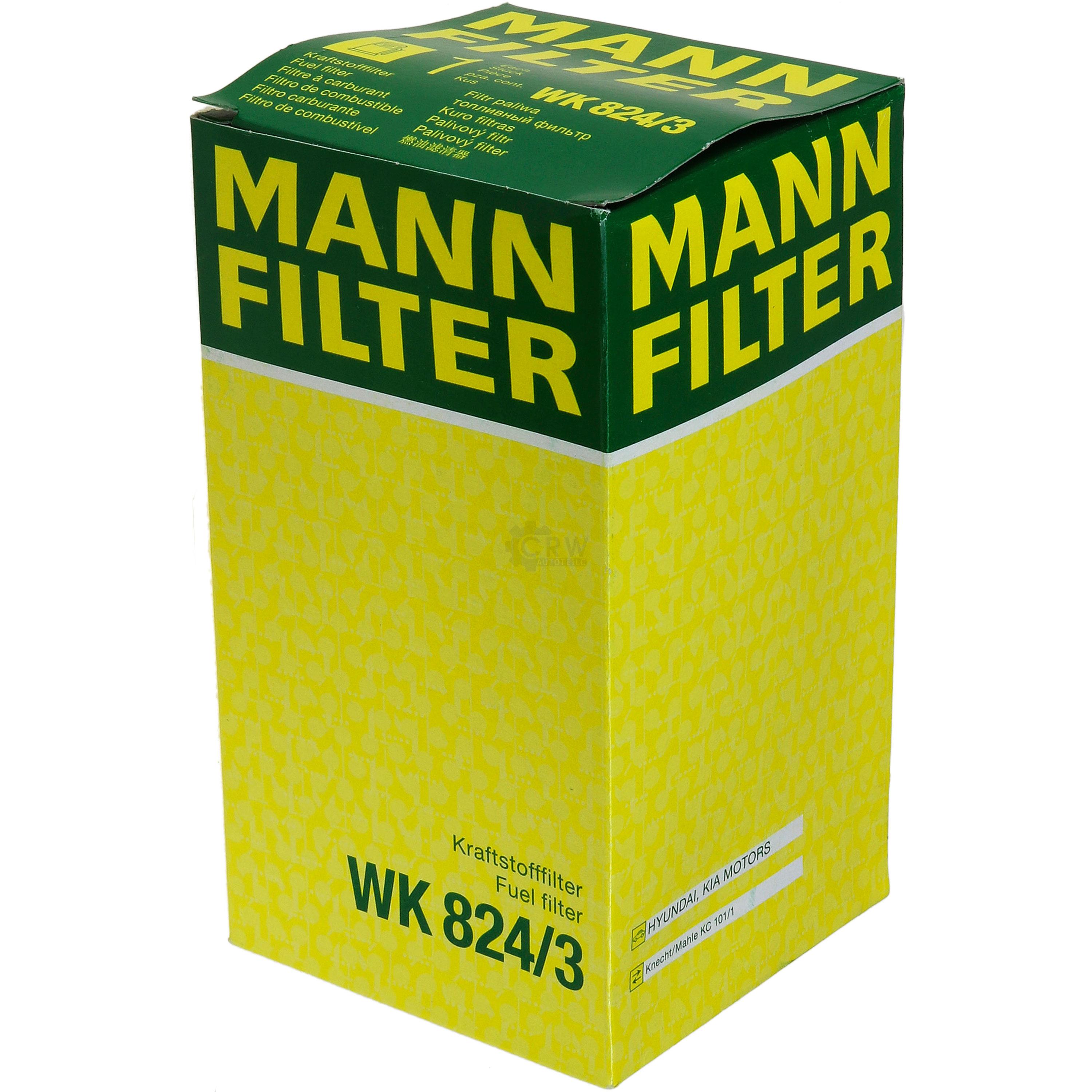 MANN-FILTER Kraftstofffilter WK 824/3 Fuel Filter