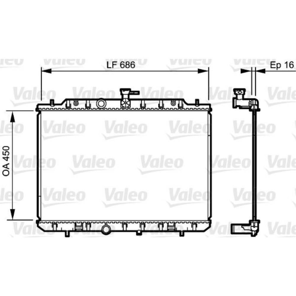 VALEO Wasserkühler Motorkühler Aluminium für Nissan X-Trail T31 2.5 4x4 2.0