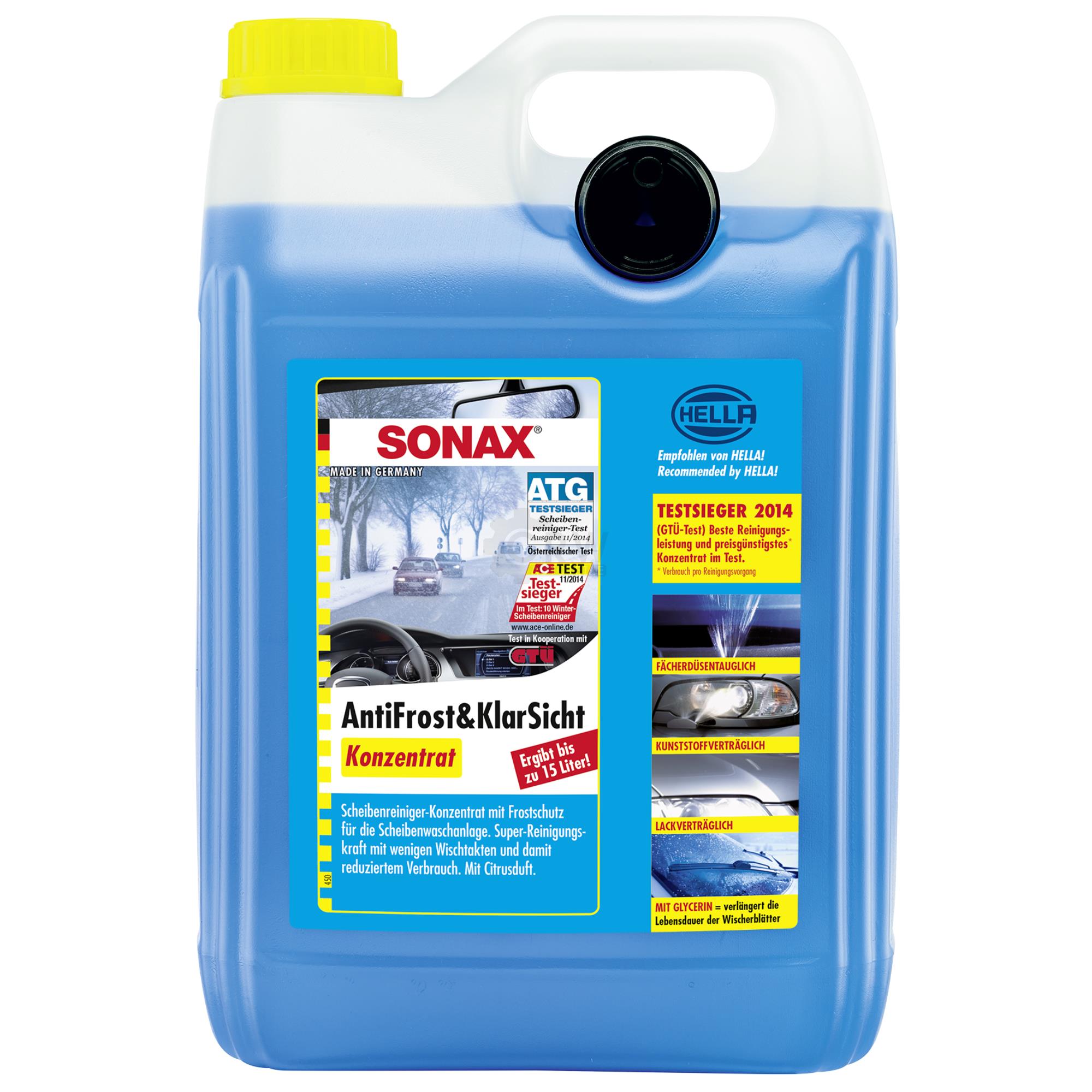 SONAX AntiFrost&KlarSicht Konzentrat Frostschutz Waschanlage 5 Liter