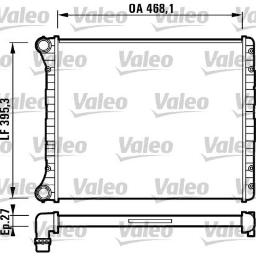 VALEO Kühler Wasserkühler Motorkühler Aluminium für Audi A2 8Z0 1.4