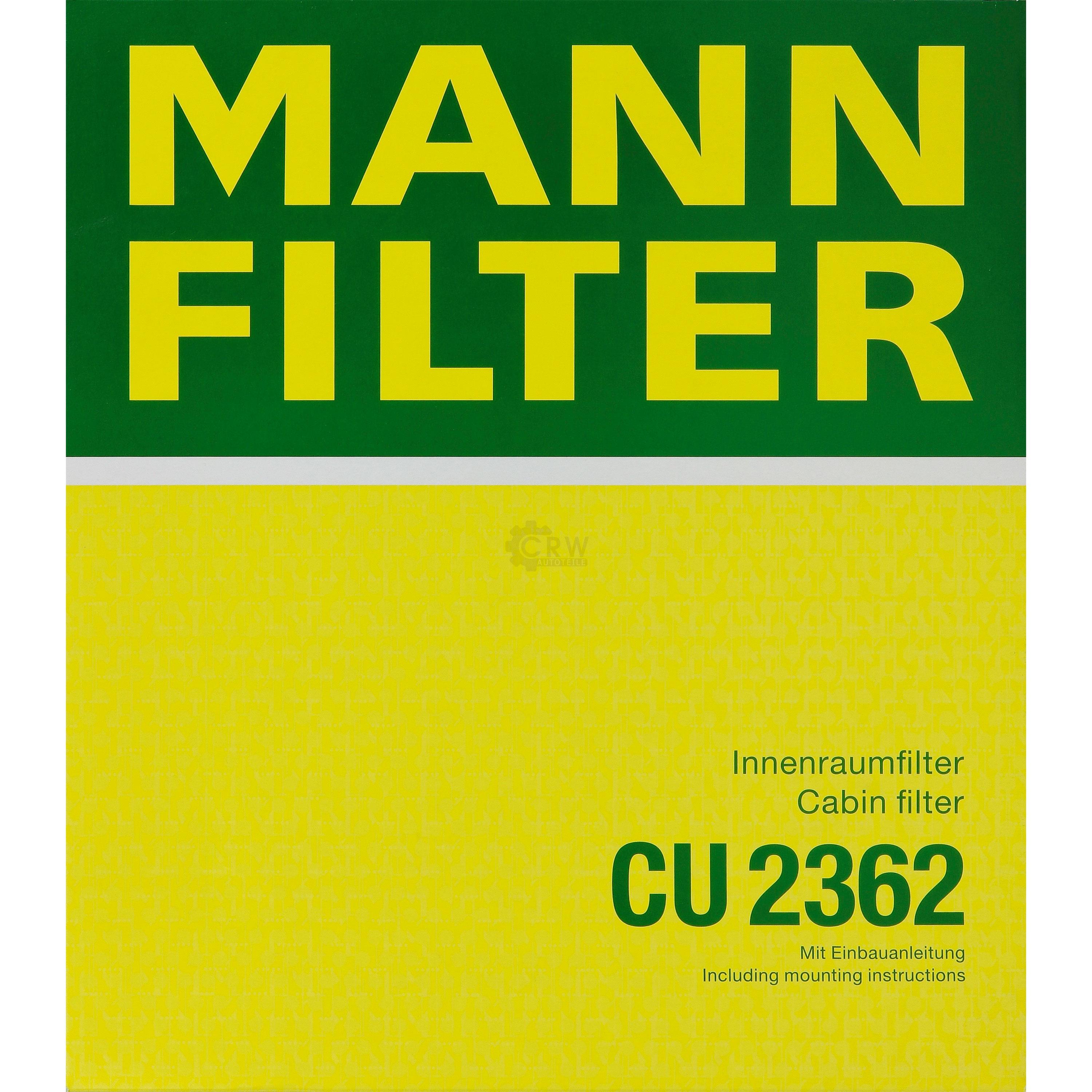 MANN-FILTER Innenraumfilter Pollenfilter CU 2362