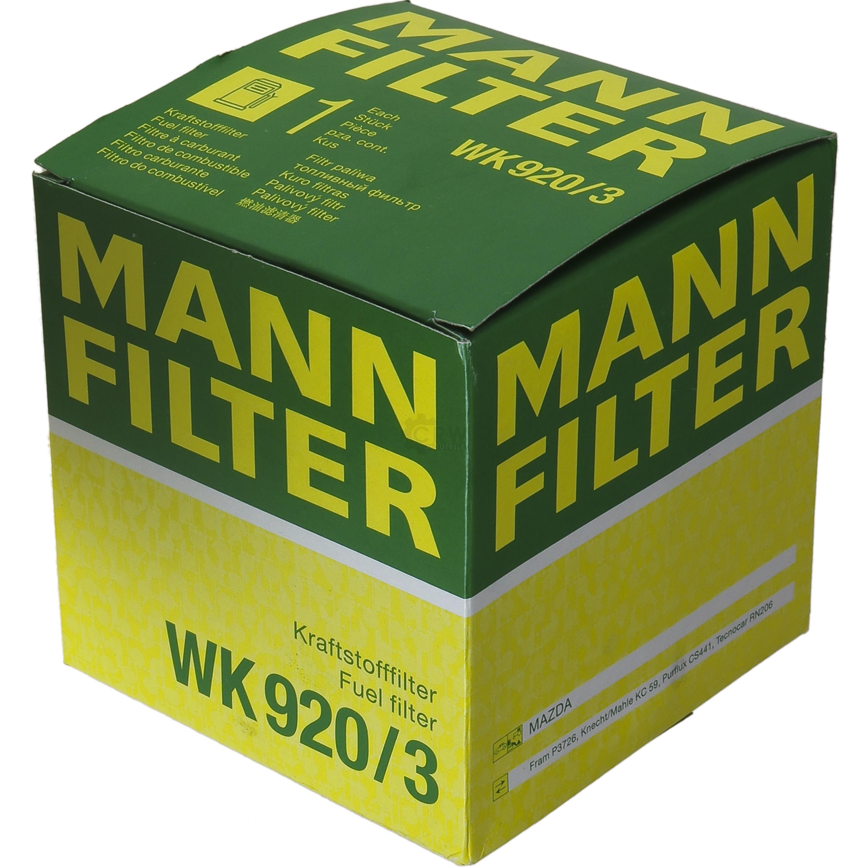 MANN-FILTER Kraftstofffilter WK 920/3 Fuel Filter