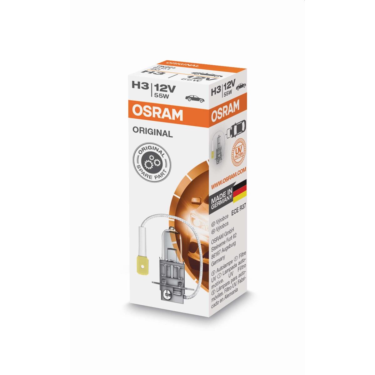 OSRAM Line H3 Halogen 12V 55W Sockel PK22s Glühbirne