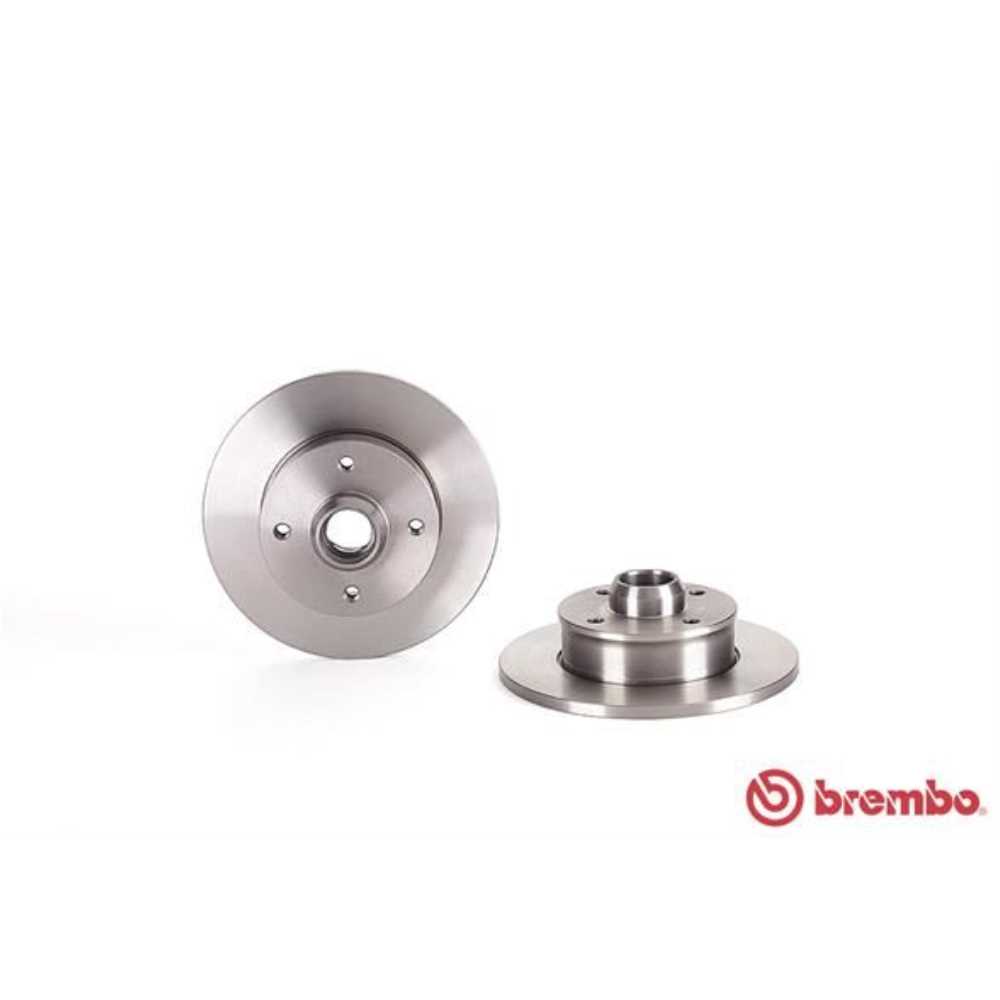 BREMBO Set Bremsscheiben Voll hinten + Bremsbeläge für VW Golf IV Cabriolet Seat