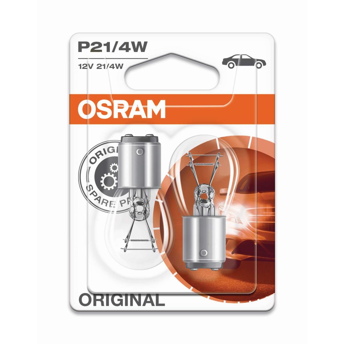 OSRAM P21/4W Lampe mit Metallsockel 12V 21/4W Sockel BAZ15d