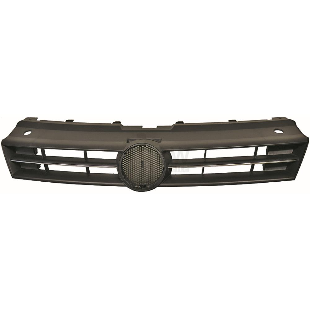 Kühlergrill Grill Frontgrill für VW Polo 6R Bj. 09-14 schwarz mit Chromleiste