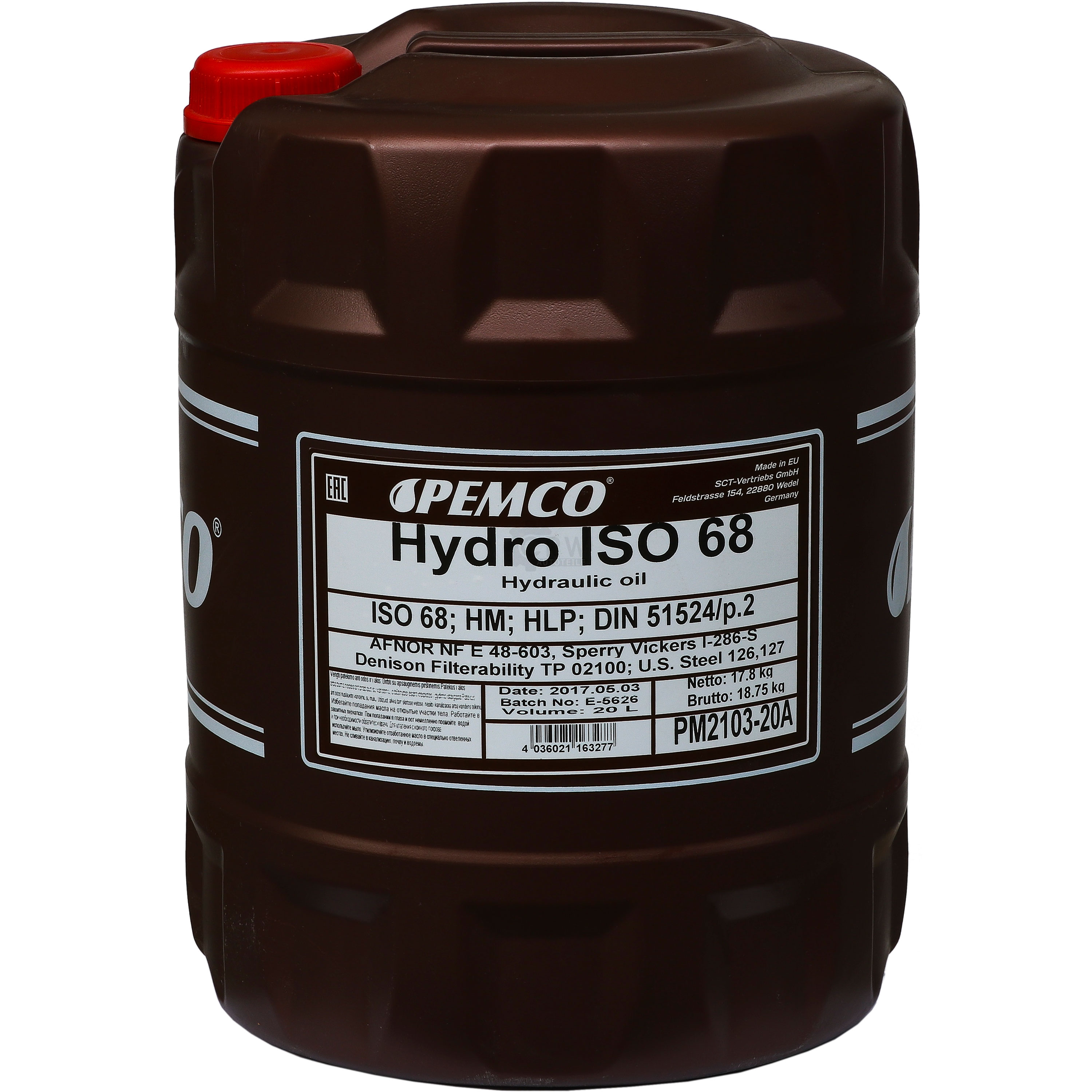 20 Liter  PEMCO Hydrauliköl ISO 68 Hydro HLP Oil