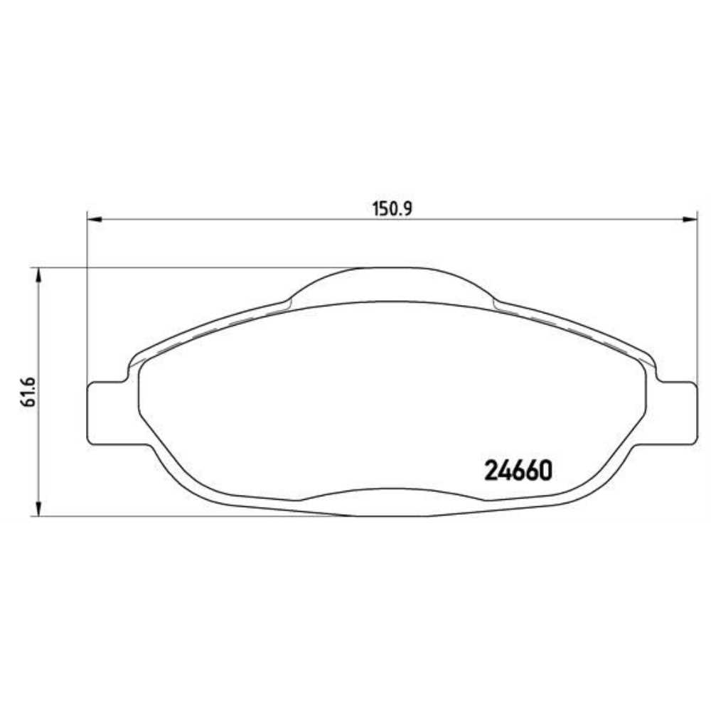 BREMBO Bremsbelagsatz Scheibenbremse vorne für Peugeot 308 I 4A_ 4C_ 1.6 16V