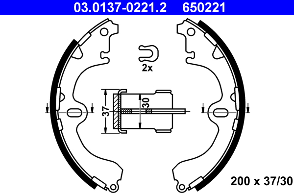 ATE 03.0137-0221.2 Bremsbackensatz