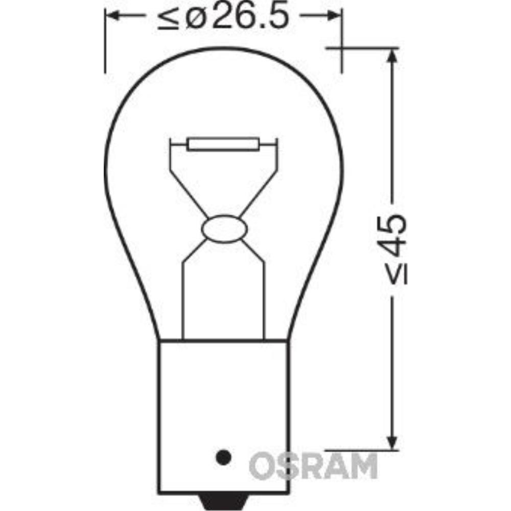 OSRAM Faltkarton 10 Stück 7506 P21W 12V BA15S UNV1