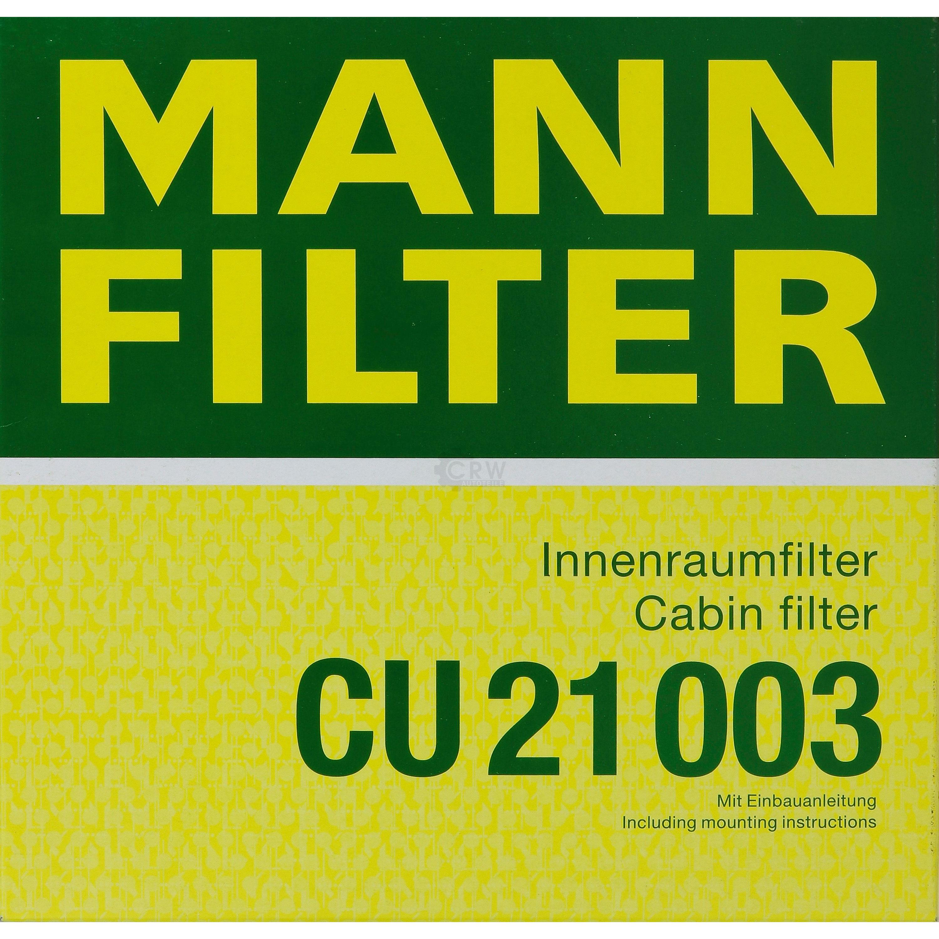 MANN-FILTER Innenraumfilter Pollenfilter CU 21 003