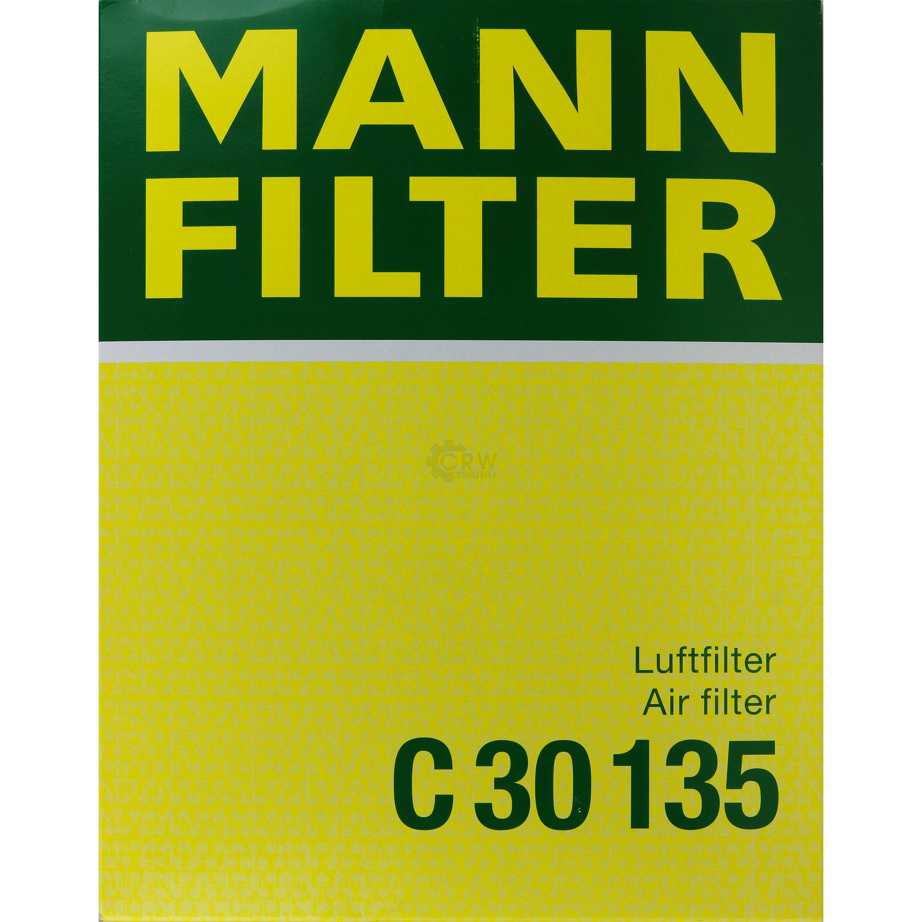 MANN-FILTER Luftfilter für BMW 3er Touring E91 320d 1er E81 118d 116d E87 120d