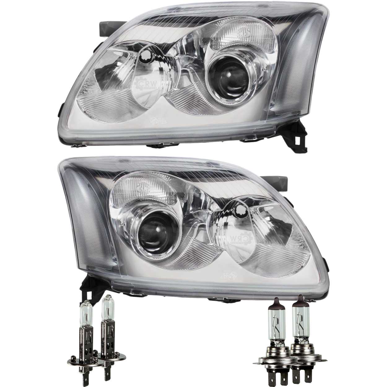 Scheinwerfer Set für Toyota AVENSIS T25 04.03-11.08 H7/H1 inkl. OSRAM