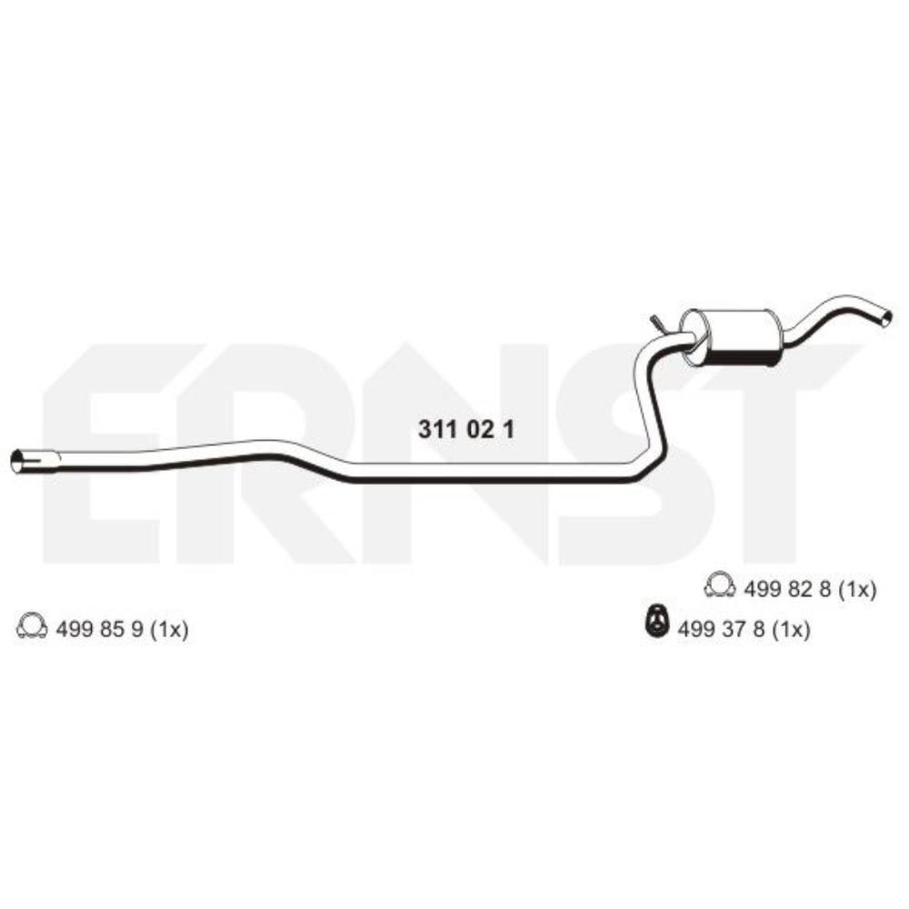 Vorschalldämpfer 311021 für Ford Fiesta III GFJ