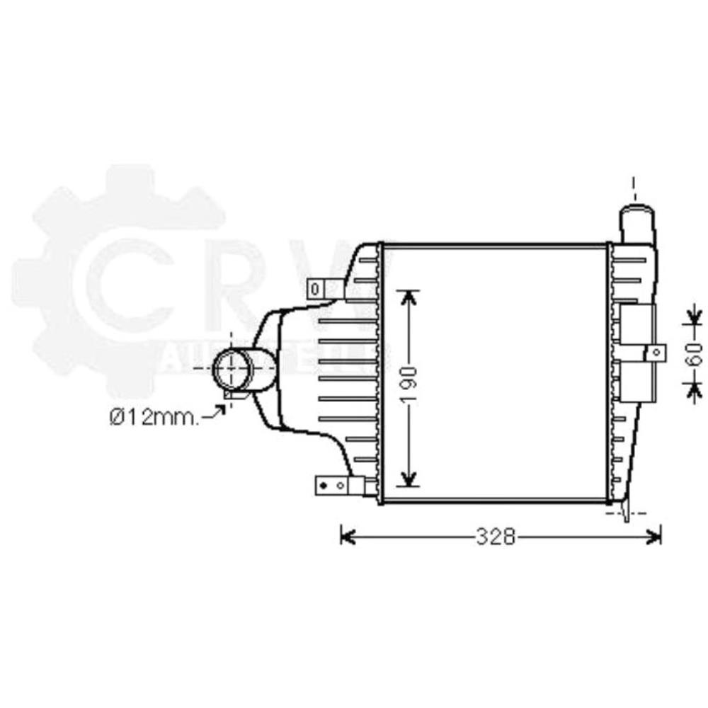 Ladeluftkühler für Opel Zafira B A05 1.6 CNG Turbo 2.0 Astra H CC L08 L67