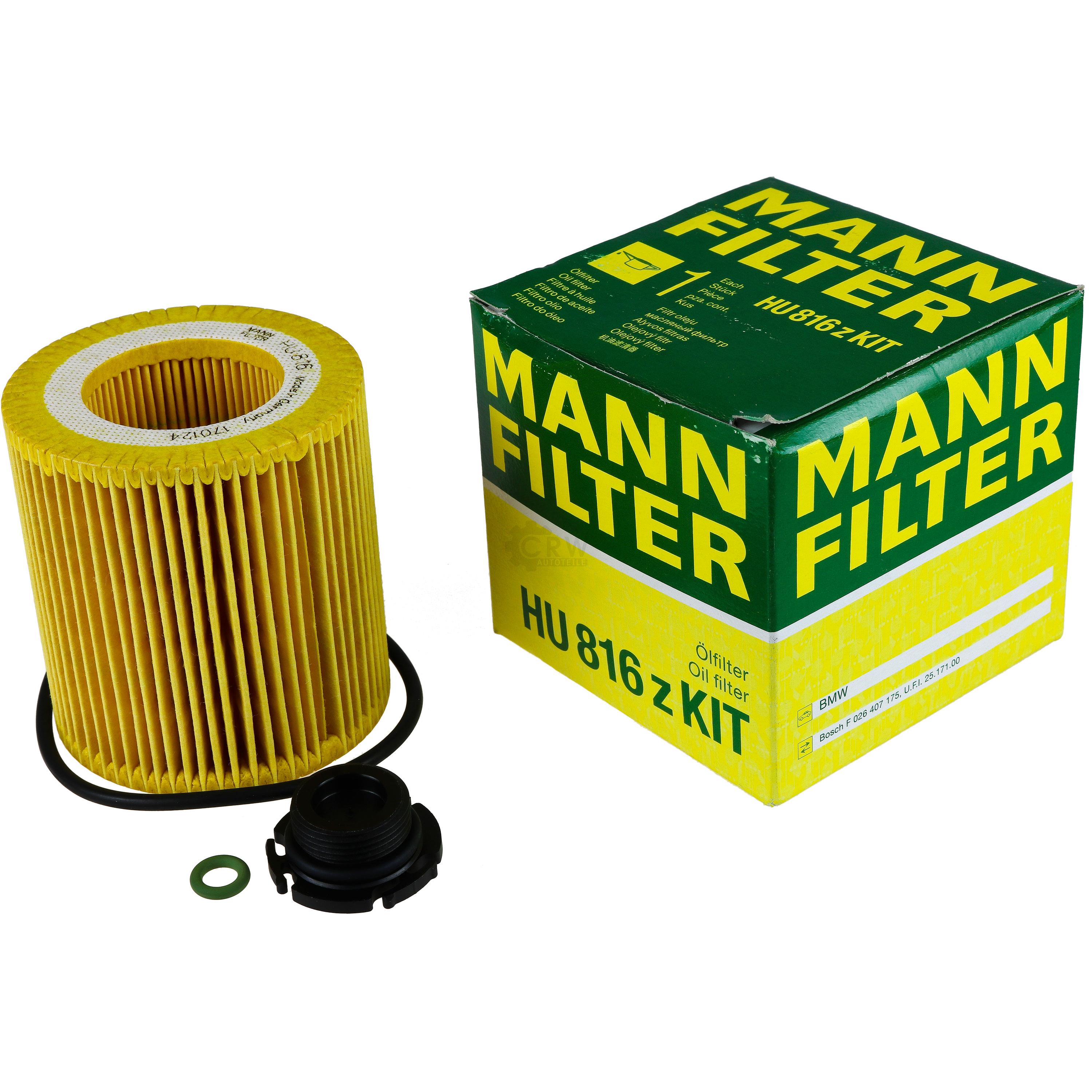 MANN-FILTER Ölfilter HU 816 z KIT Oil Filter
