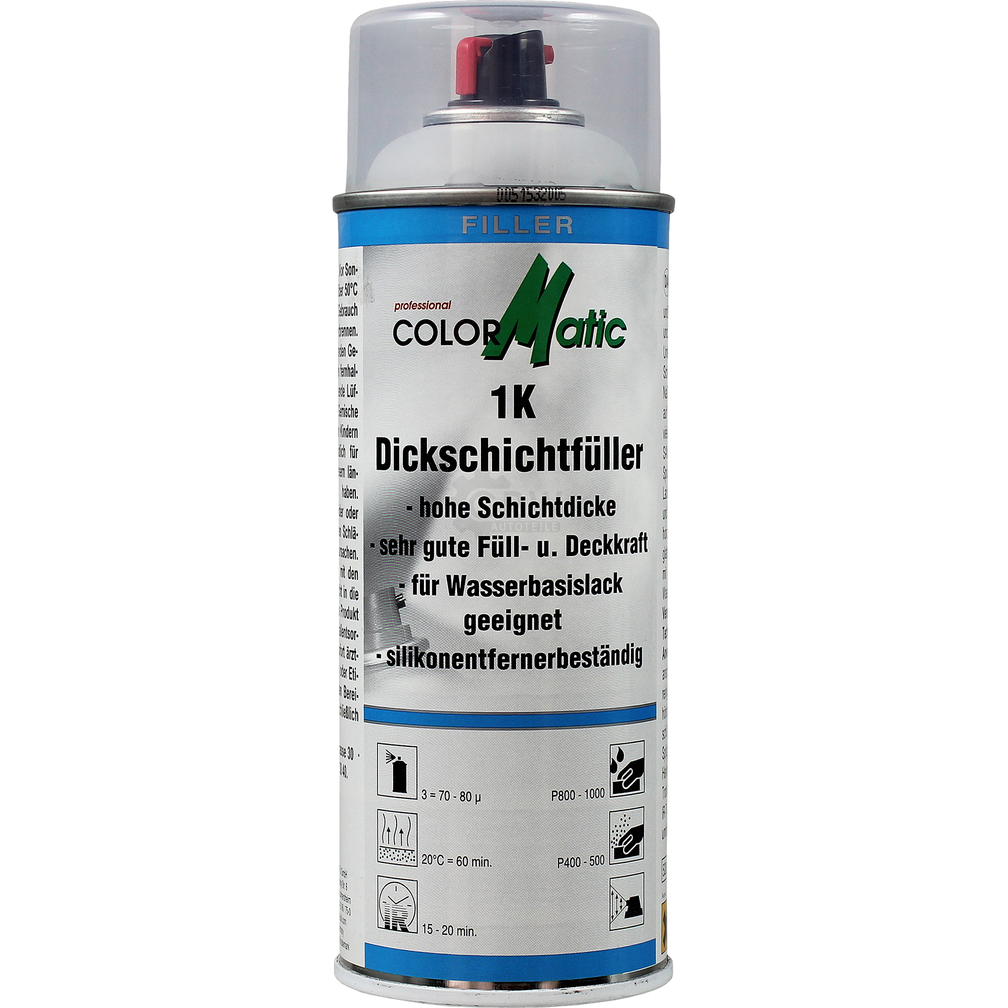 Colormatic Professional 1K Dickschichtfüller Acryl-Füller hellgrau 400ml 375354 