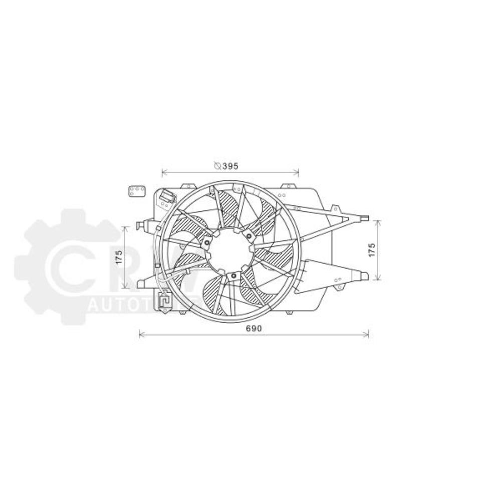 Lüfter Motorkühlung Kühlerlüfter für Ford Focus DAW DBW Stufenheck DFW