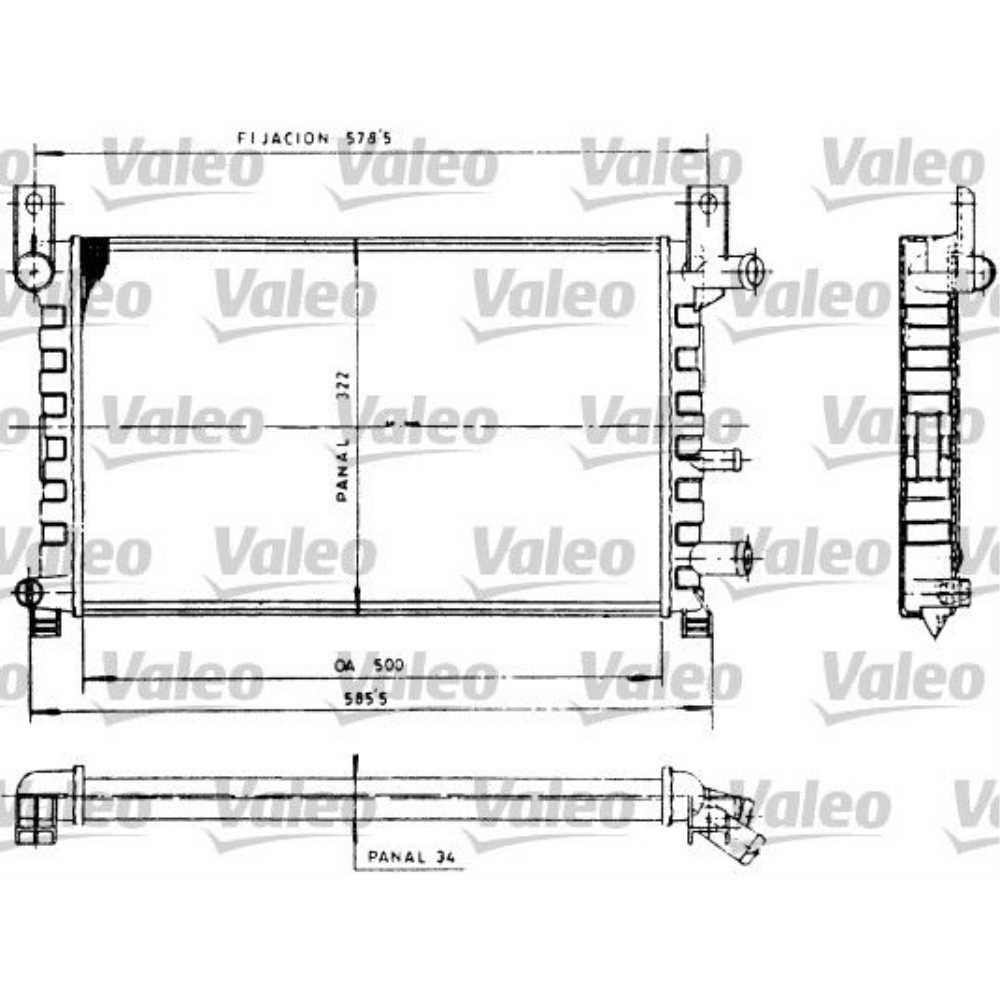 VALEO Wasserkühler Motorkühler Alu für Ford Fiesta IV JA_ JB_ 1.25i 16V 1.3