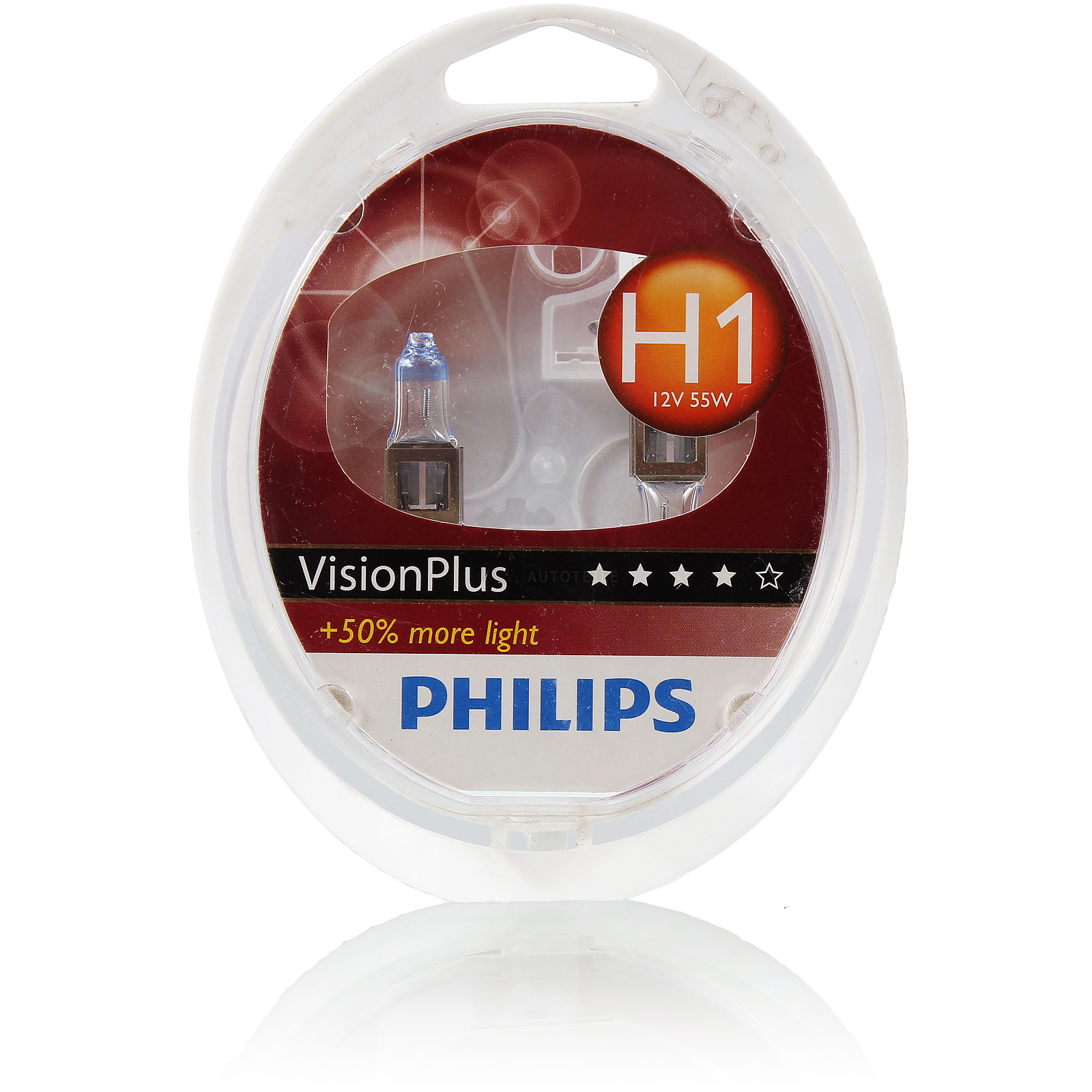 Philips Vision Plus +50% Set 2x H1 12V 55W P14,5s