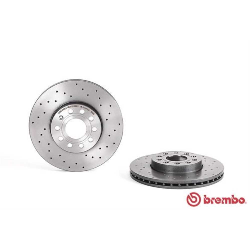 BREMBO Satz Bremsscheiben belüftet vorne + Bremsbeläge für VW Golf VI Scirocco