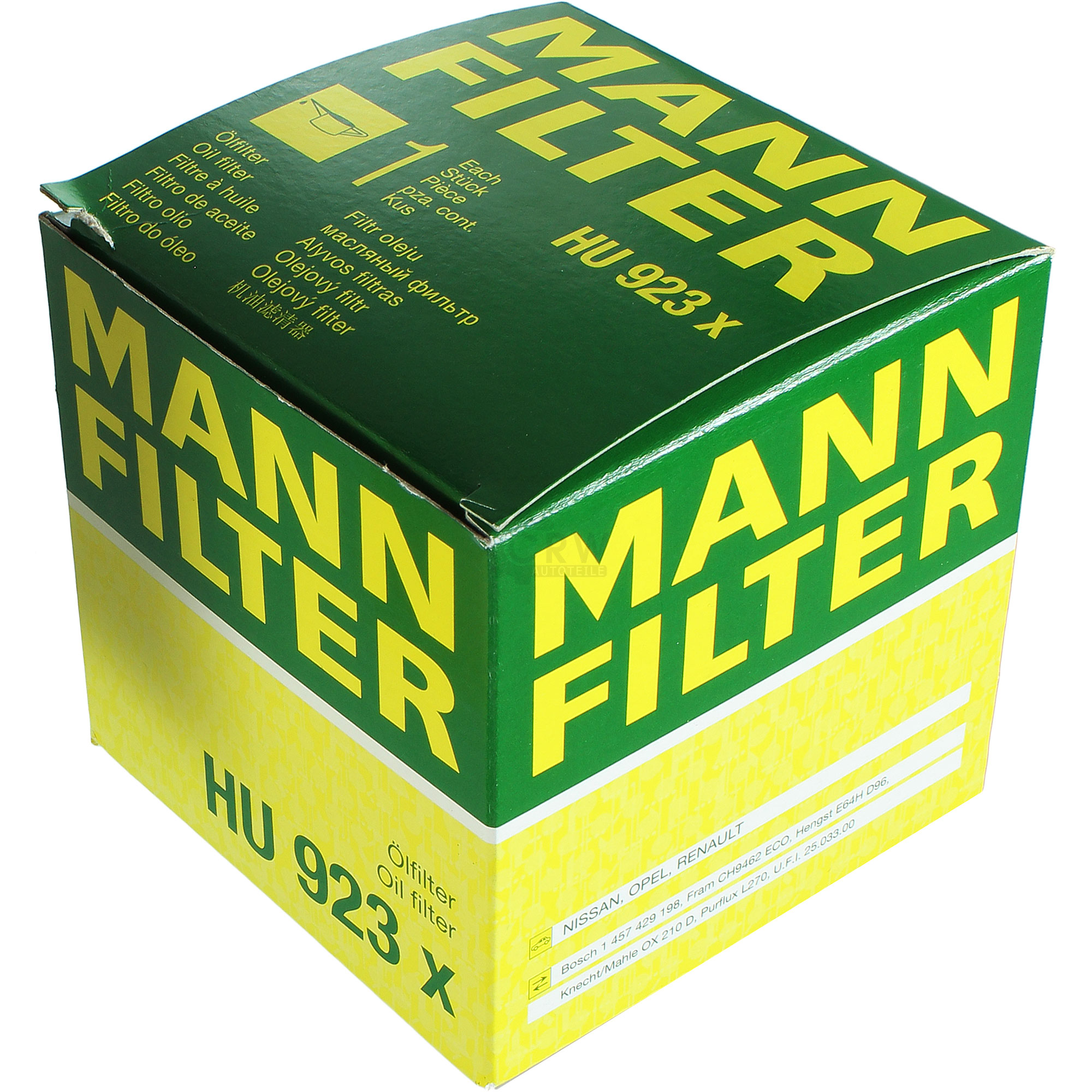 MANN-FILTER Ölfilter HU 923 x Oil Filter