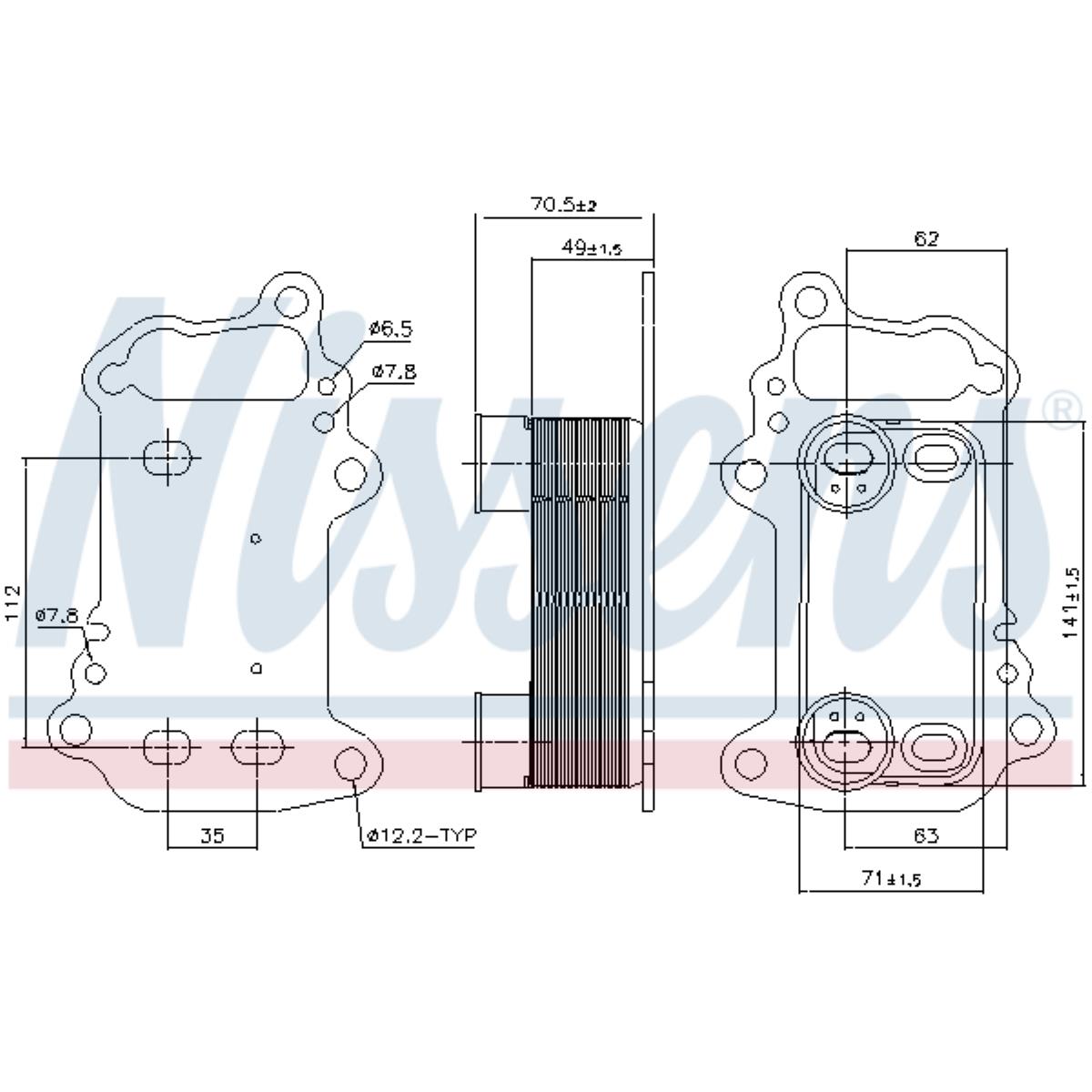 Ölkühler 141 x 71 passend für BMW 1er E81 E87 X1 E84 E83