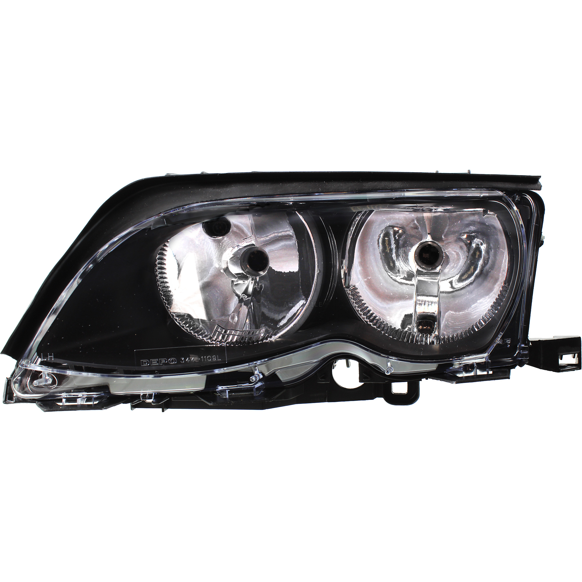 Halogen Scheinwerfer links für BMW 3 E46 Bj. 09/01-02/05 H7/H7 mit Motor