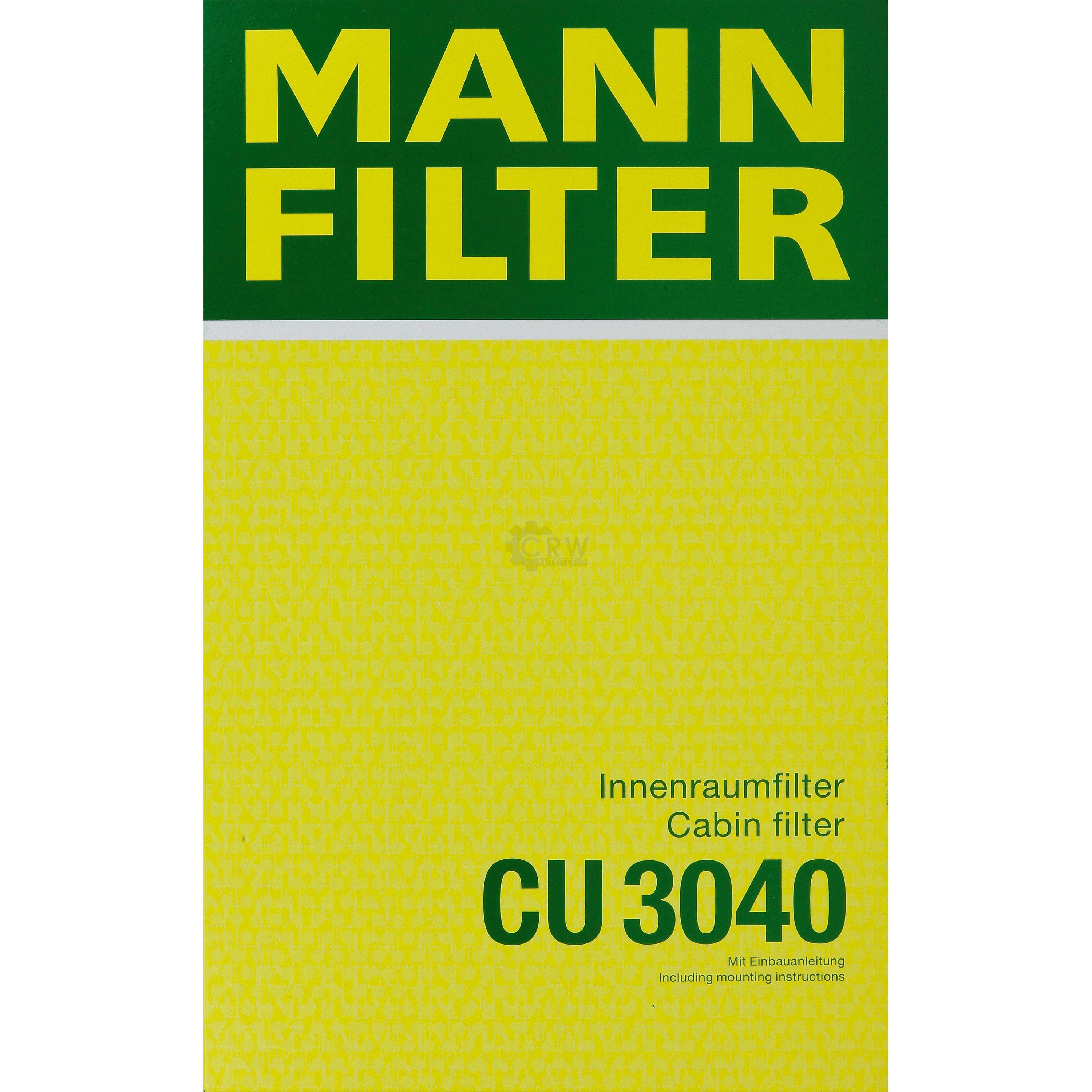 MANN-FILTER Innenraumfilter Pollenfilter CU 3040