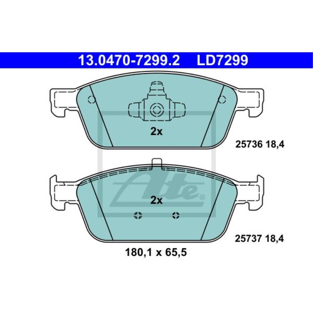 ATE Bremsbeläge Bremsbelegsatz vorne für Ford Kuga II Focus III