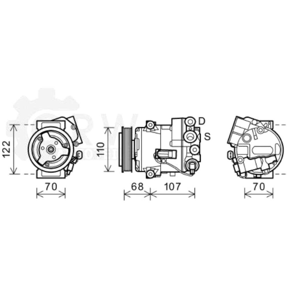 Kompressor Klimaanlage für Opel Astra J Caravan 1.7 CDTi 1.3 Meriva B