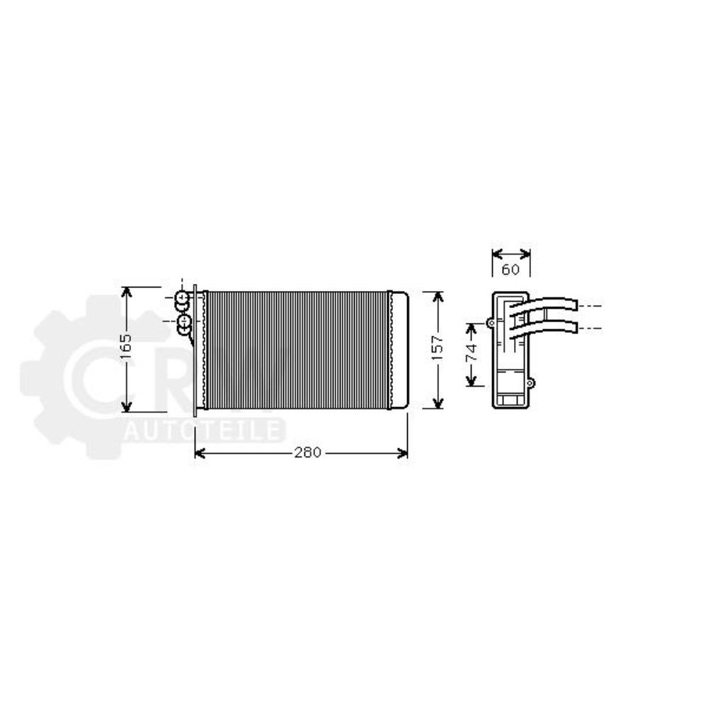 Wärmetauscher Innenraumheizung für Audi 80 8C B4 89 89Q 8A B3 Avant 8G7 8B