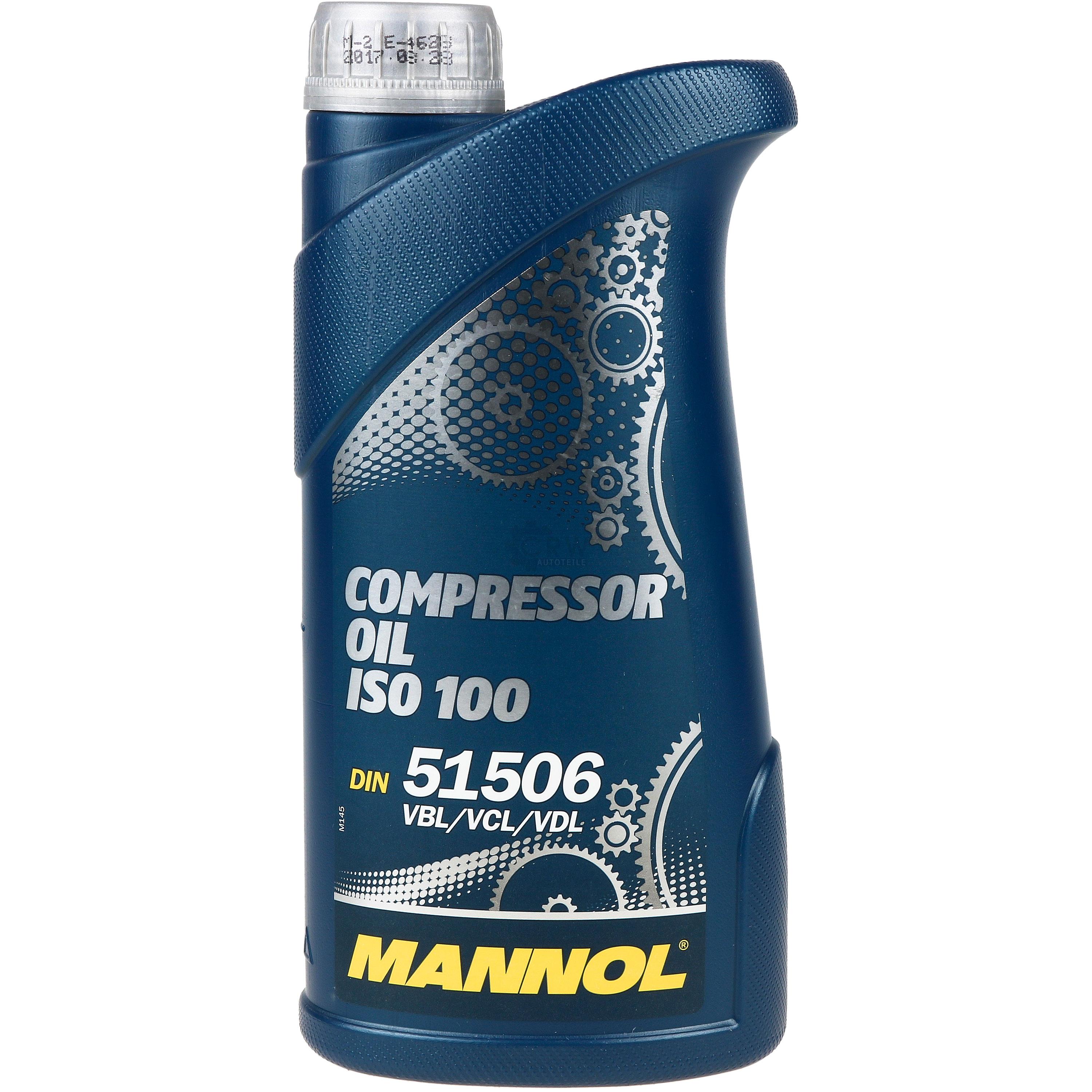 1 Liter  MANNOL Kompressoröl Compressor Oil ISO 100