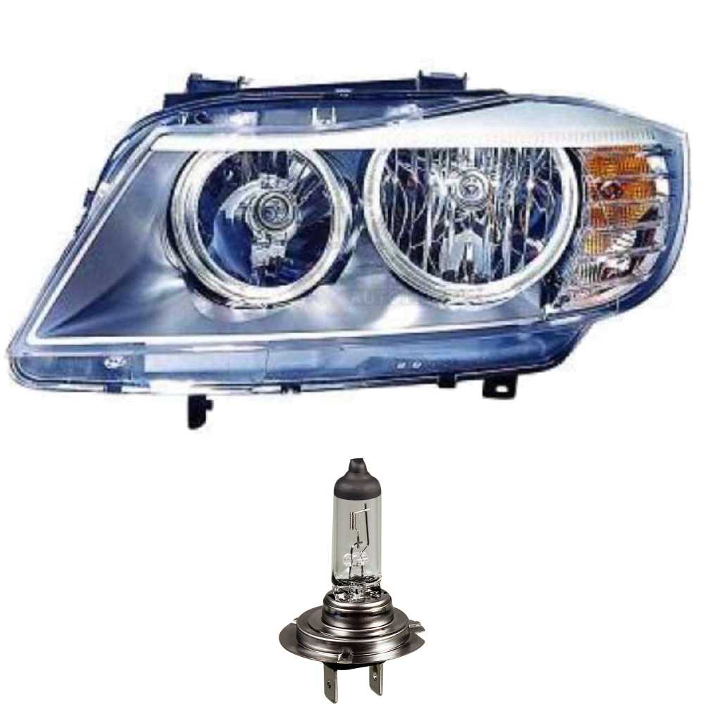 Scheinwerfer links für BMW 3er E90/E91 Bj. 08->> H7+H7 inkl. PHILIPS Lampen XTE