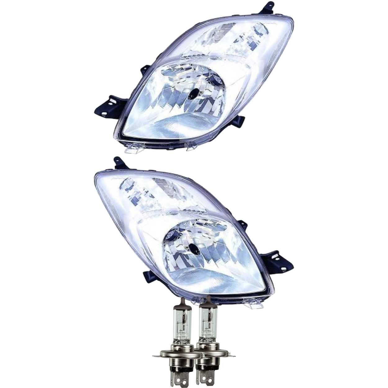 Scheinwerfer Set für Toyota Yaris XP9 Bj. 06-08 Valeo H4 inkl. OSRAM Lampen