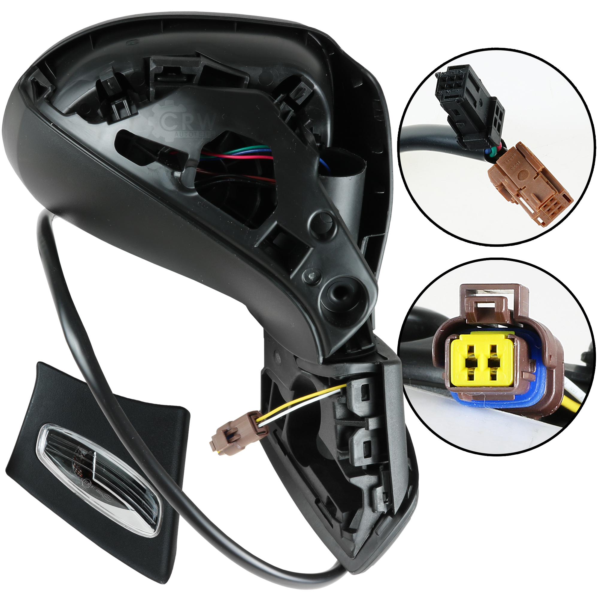 Außenspiegel kpl. rechts für Peugeot 207 Bj. 06-12 elektrisch heizbar grundiert