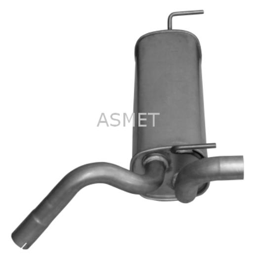 ASMET Endschalldämpfer Mittelschalldämpfer für Opel Astra J 1.4 LPG