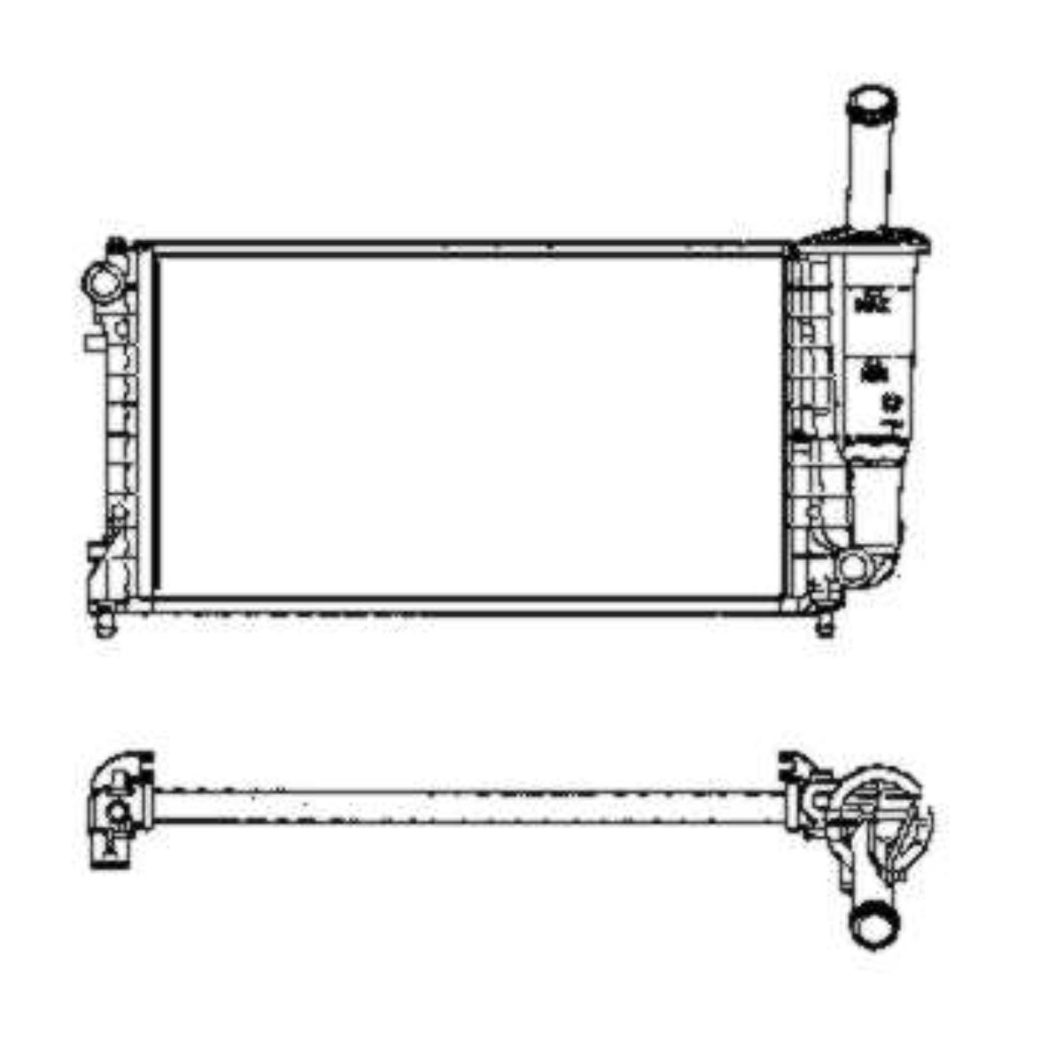 Kühler Motorkühlung 53606 für Fiat Punto 188_