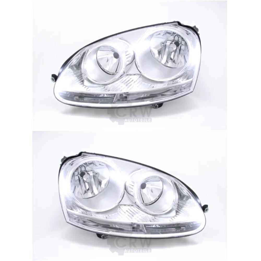 Halogen Scheinwerfer Set für VW GOLF V 1K/5M 10/03-05/09 H7/H7 mit Motor 1327434