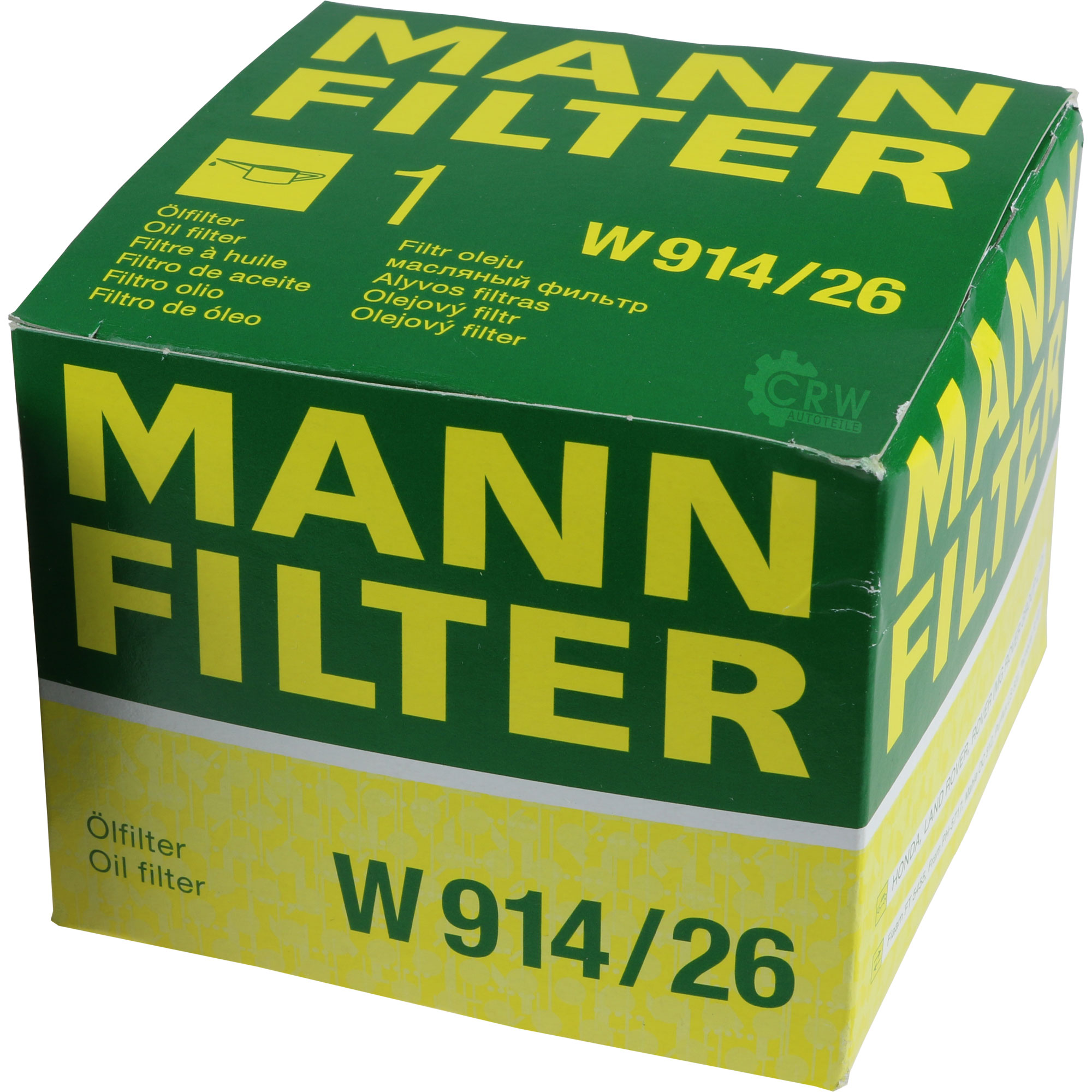 MANN-FILTER Ölfilter W 914/26 Oil Filter