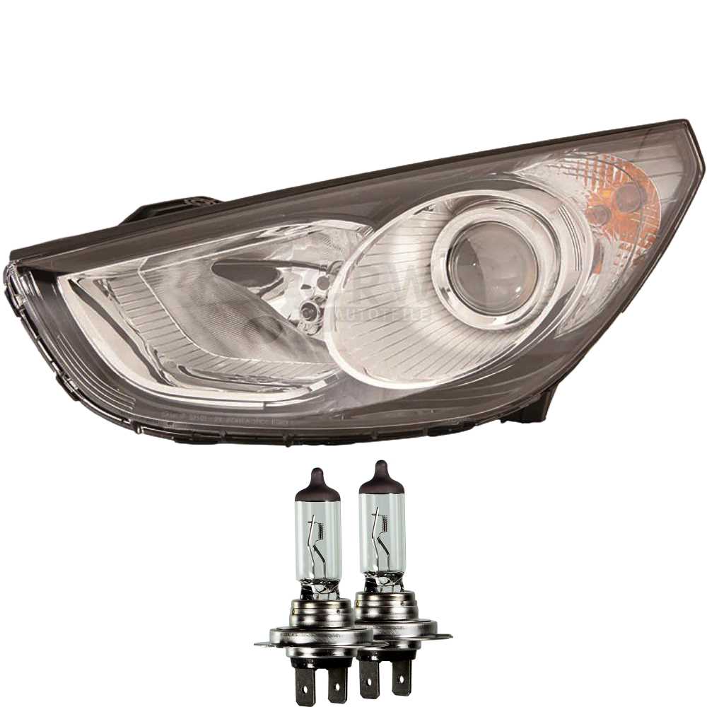 Scheinwerfer rechts für Hyundai ix35 Bj. 10->> H7+H7 inkl. OSRAM Lampen