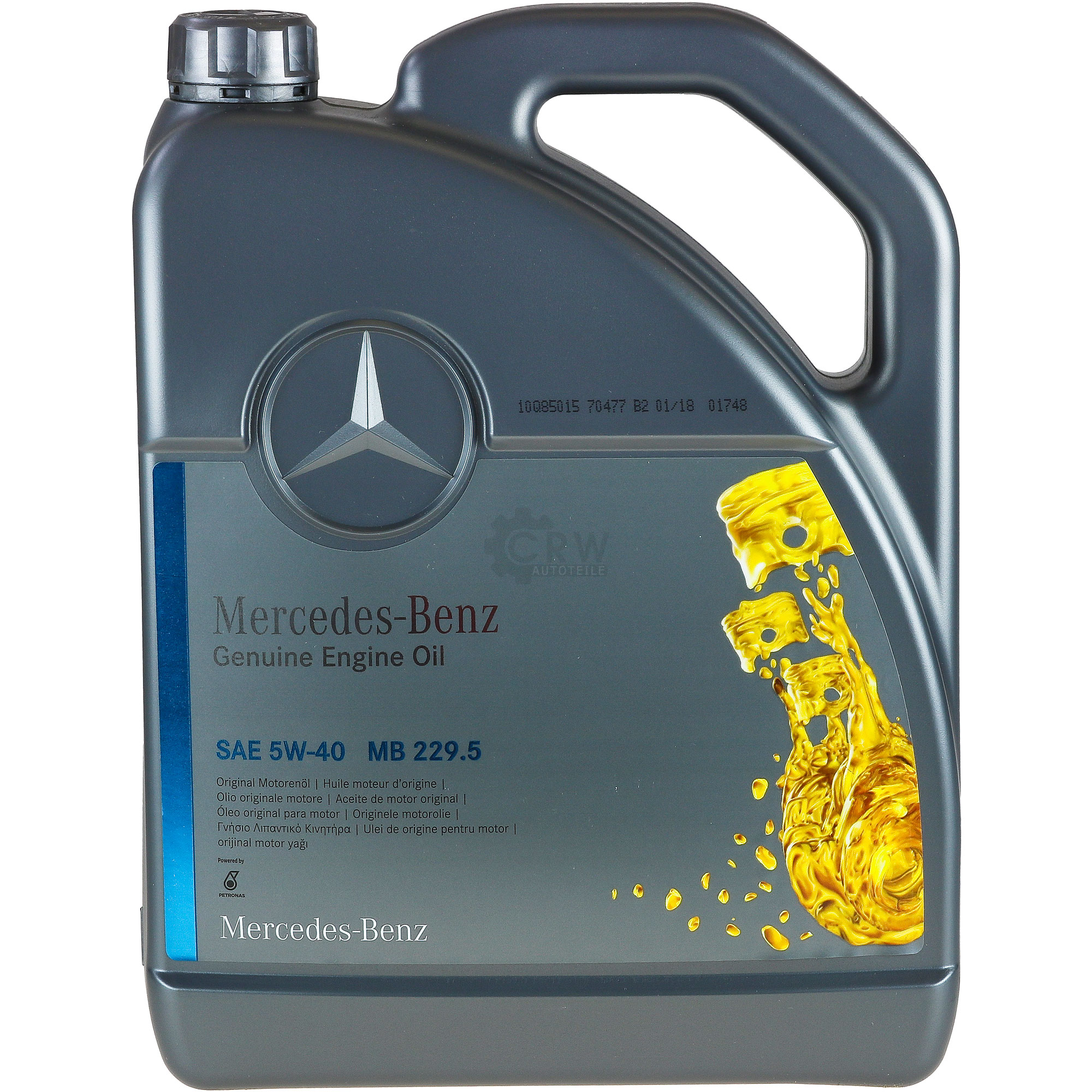 PKW Synthetic Motoröl für Mercedes-Benz 5W-40 MB (229.5) 5-Liter