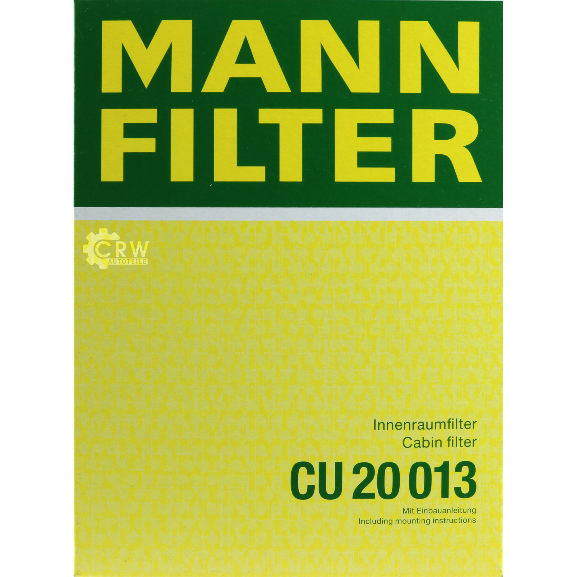 MANN-FILTER Innenraumfilter Pollenfilter CU 20 013