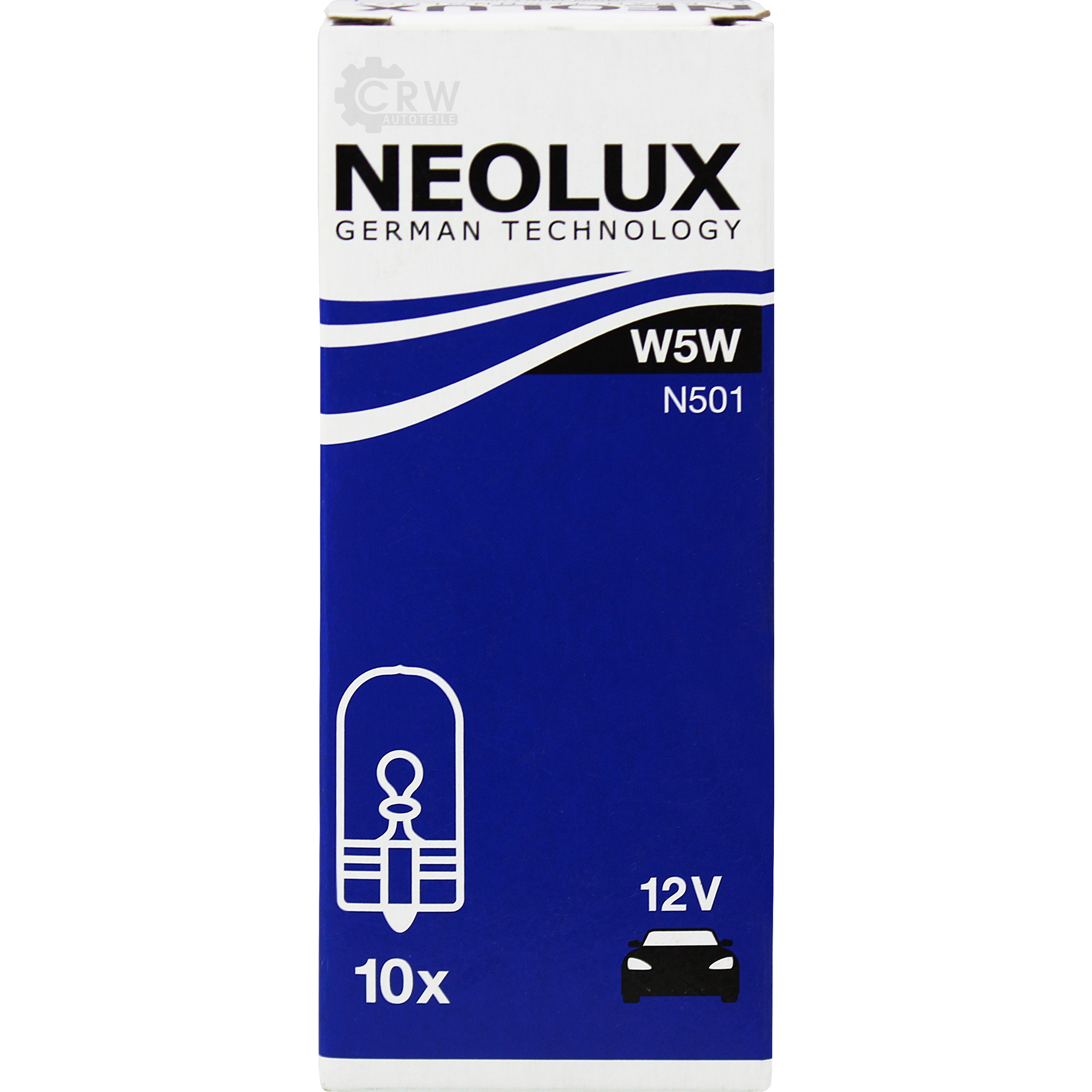 10 Stück NEOLUX Standard W5W 5W 12V Sockel W2,1x9,5d Signal Innen Beleuchtung